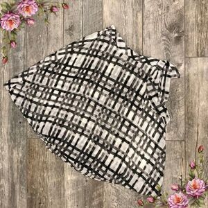 A-Line wrap style striped mini skirt